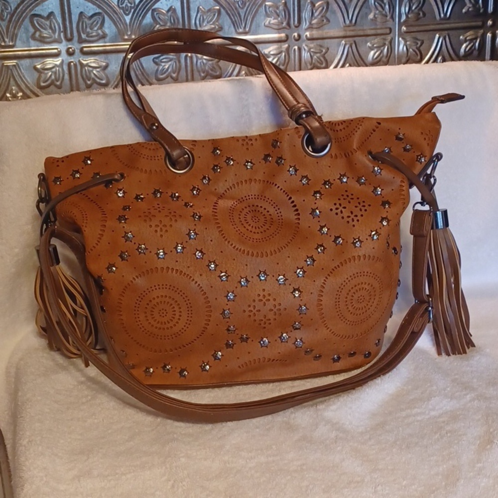 Sam & Hadley  cross body purse handbag brown